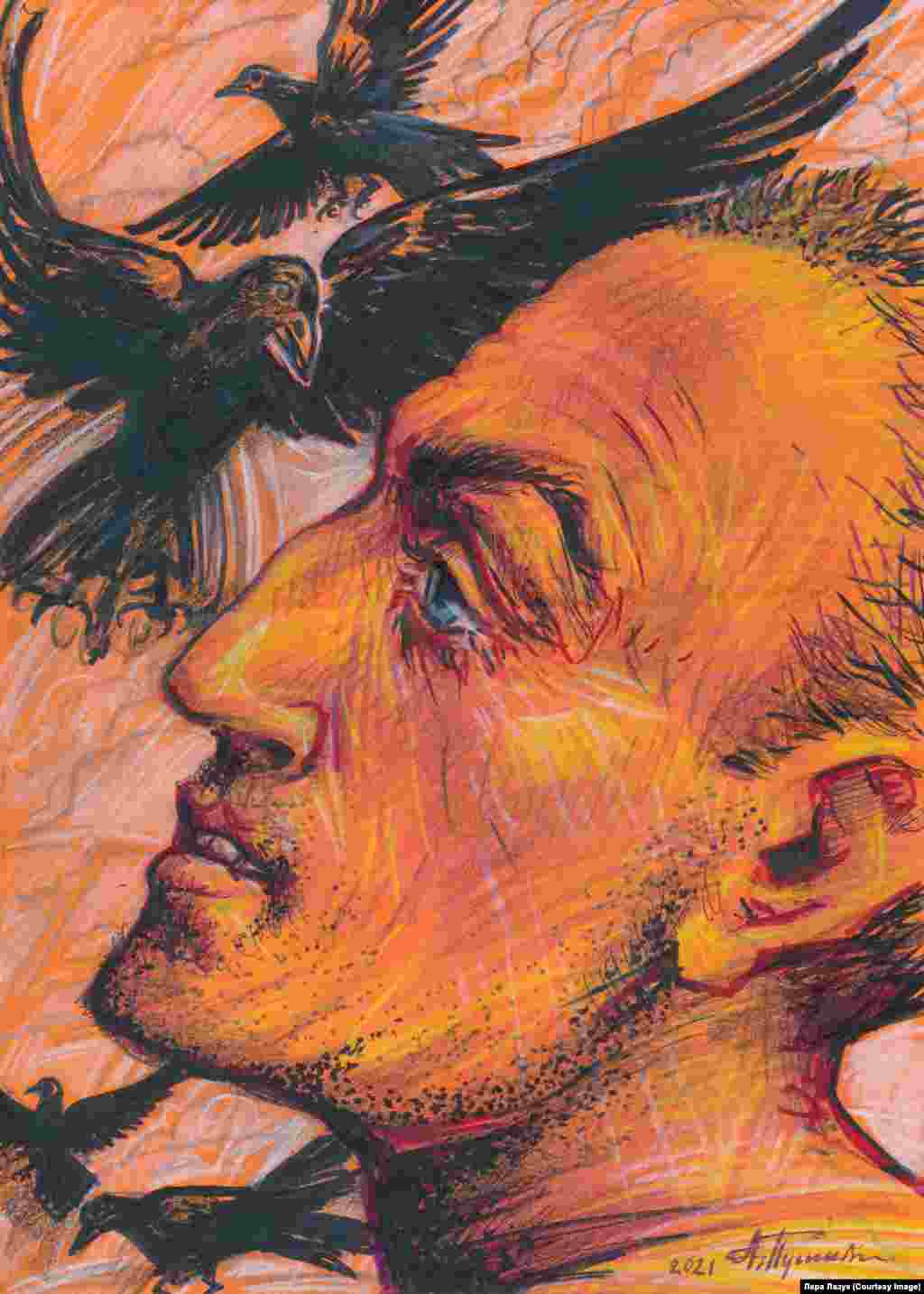 Как считает следствие, художник "на постоянной основе участвовал в незаконных акциях" и надругался над госсимволами