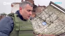 Хинштейн запечатлел себя на фоне разрушенных сел в Курской области