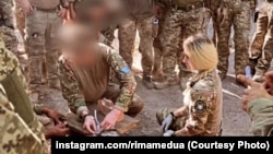 Рима Журайтис на тренинге по полевой медицине